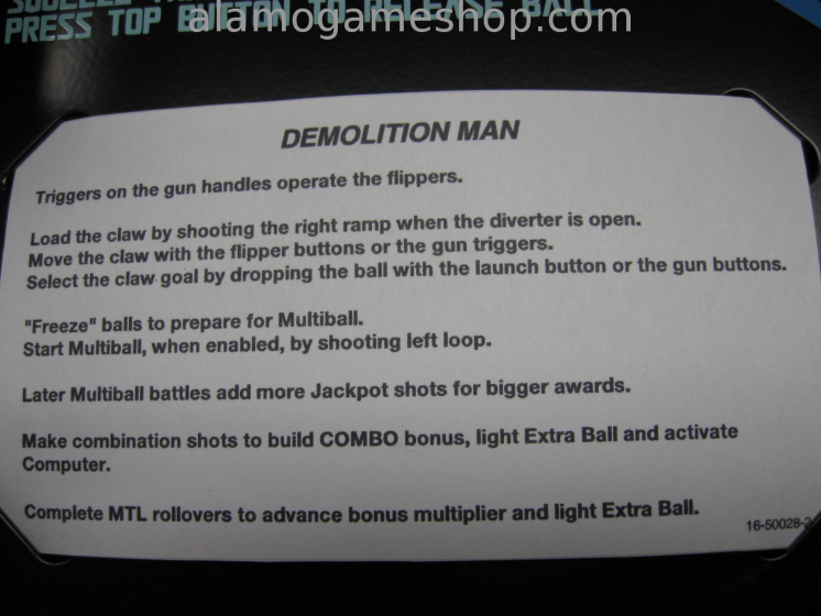 (image for) Demolition Man - Williams Pinball 1994