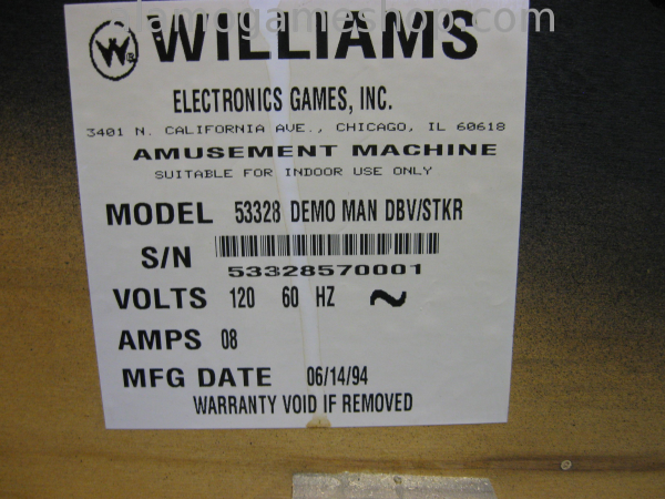 (image for) Demolition Man - Williams Pinball 1994