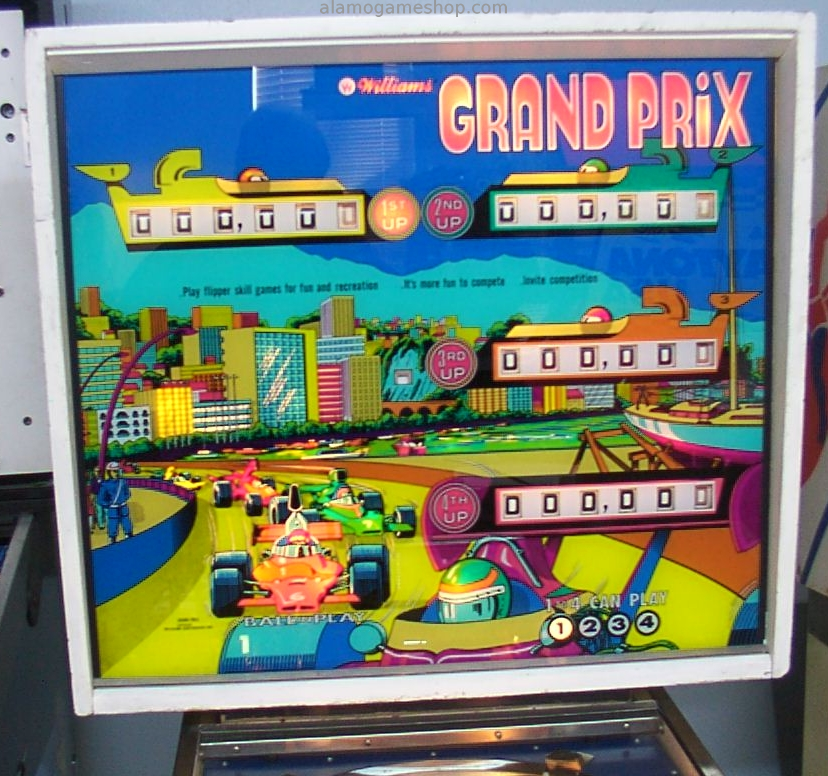 (image for) Grand Prix pinball by Williams 1976 EM