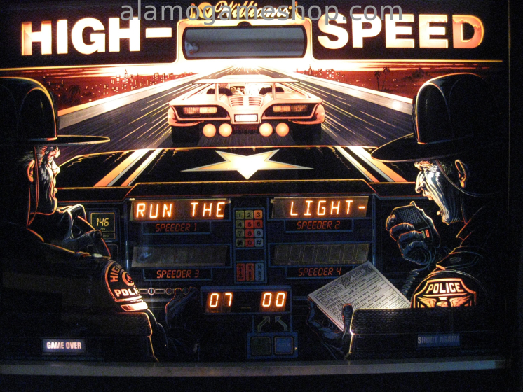 (image for) High Speed Pinball by Williams 1986