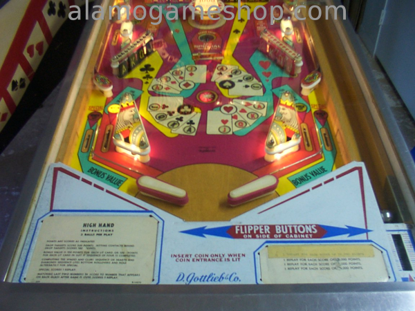 (image for) High Hand pinball by Gottlieb 1973 EM