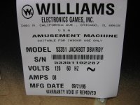 (image for) Jack-Bot - Williams Pinball 1995