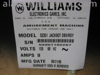 (image for) Jack-Bot - Williams Pinball 1995