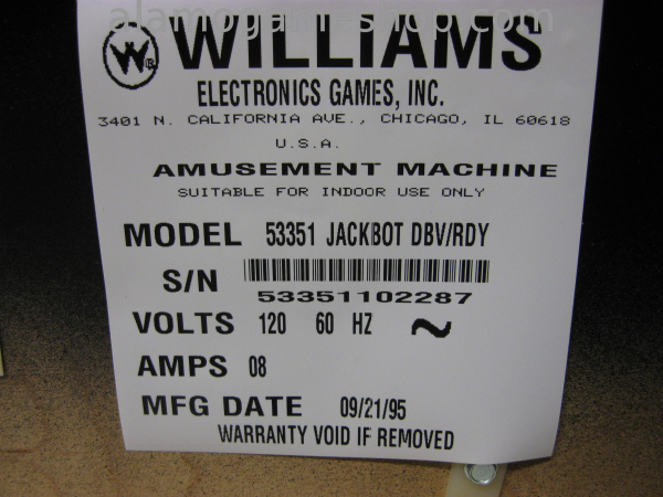 (image for) Jack-Bot - Williams Pinball 1995