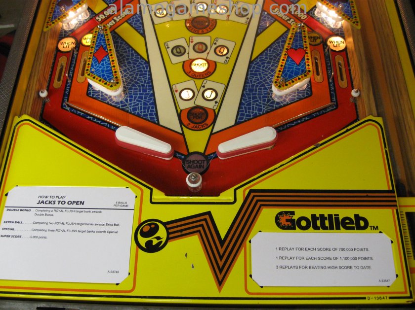 Jacks To Open pinball by Gottlieb/Mylsta - Click Image to Close