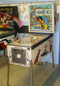 (image for) Jet Spin pinball by Gottlieb 1977 EM