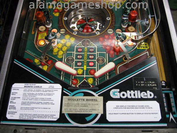 (image for) Monte Carlo Pinball by Gottlieb/Premier