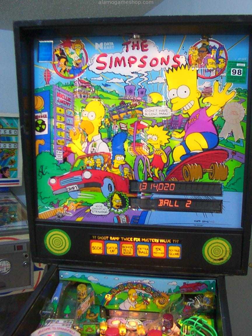 (image for) The Simpsons pinball by Data East 1990