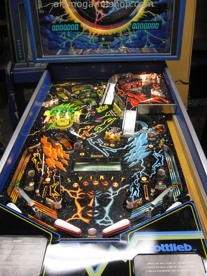 Spirit pinball by Gottlieb from 1982 - Click Image to Close