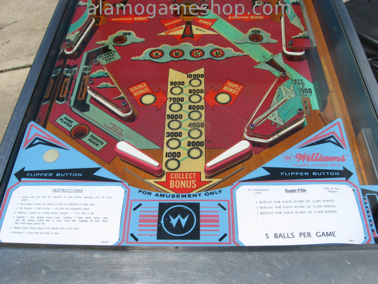 (image for) Super-Flite pinball by Williams 1974