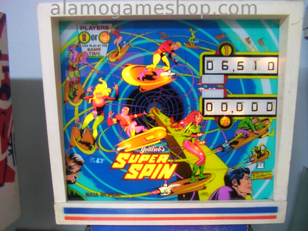 (image for) Super Spin pinball by Gottlieb 1977 EM