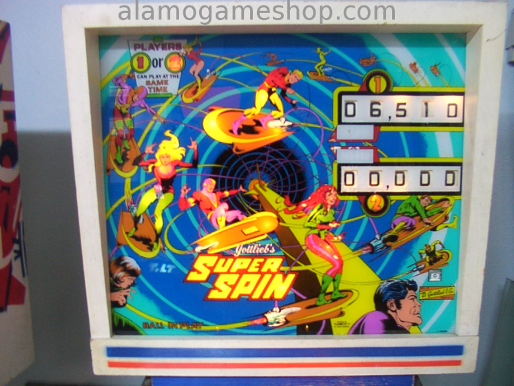 (image for) Super Spin pinball by Gottlieb 1977 EM