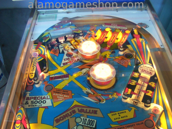 (image for) Super Spin pinball by Gottlieb 1977 EM