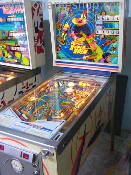 (image for) Super Spin pinball by Gottlieb 1977 EM