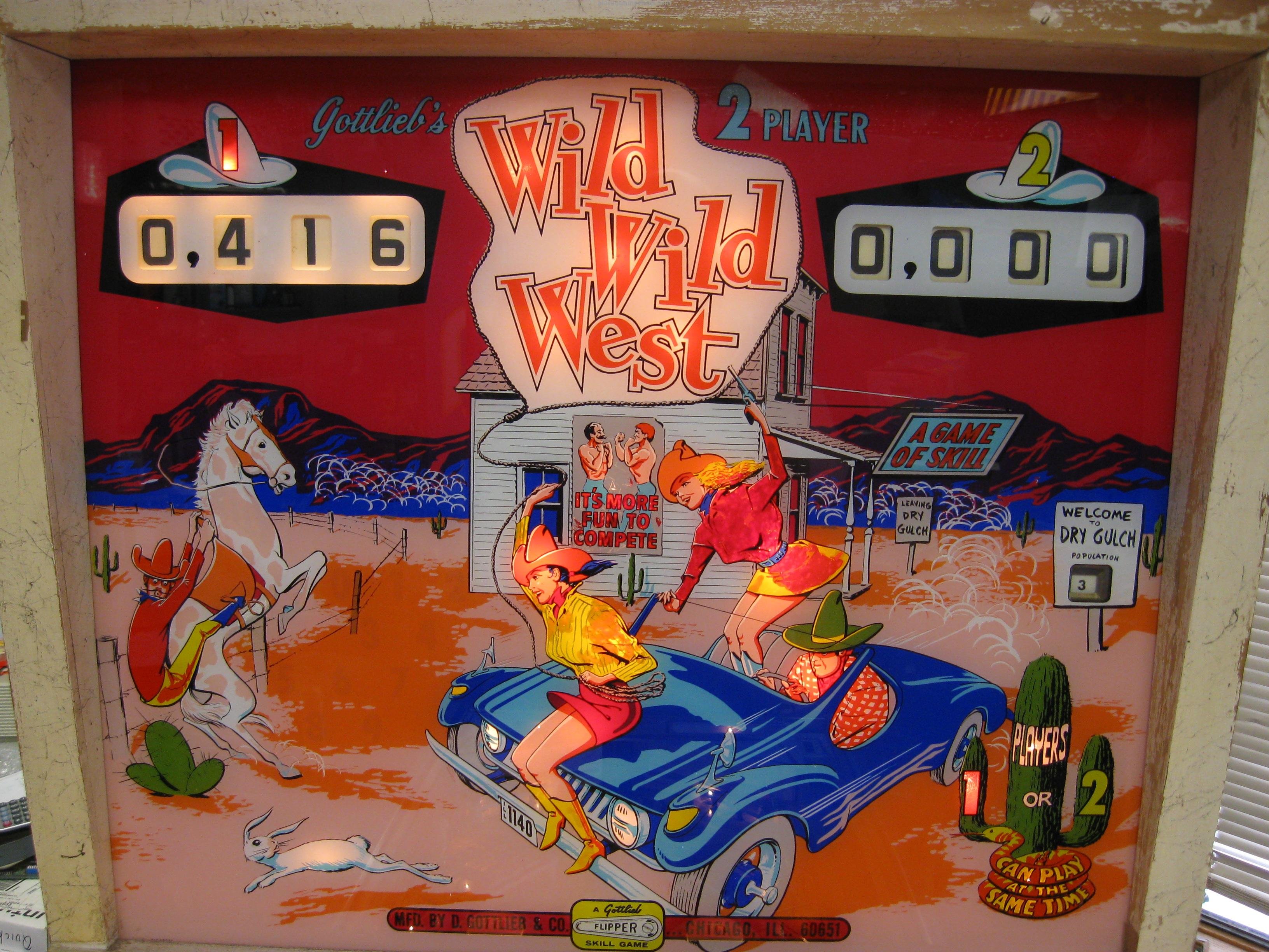 (image for) Wild Wild West pinball by Gottlieb - 196