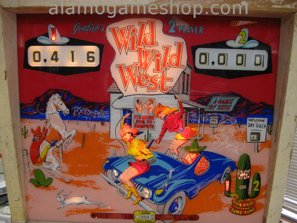 (image for) Wild Wild West pinball by Gottlieb - 196 - Click Image to Close