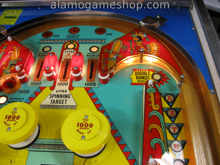 (image for) Aztec pinball by Williams 1976