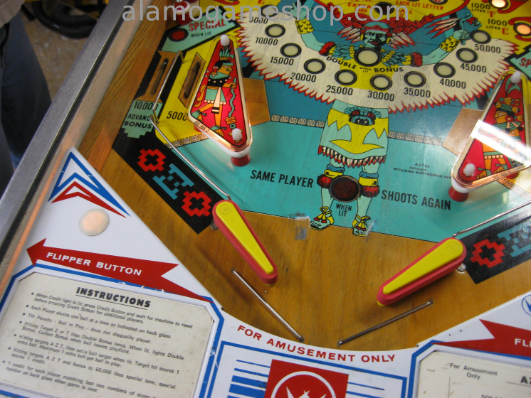 (image for) Aztec pinball by Williams 1976