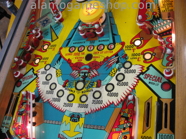 (image for) Aztec pinball by Williams 1976