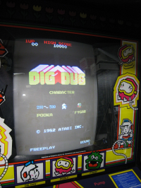 Dig Dug video game by Atari 1982
