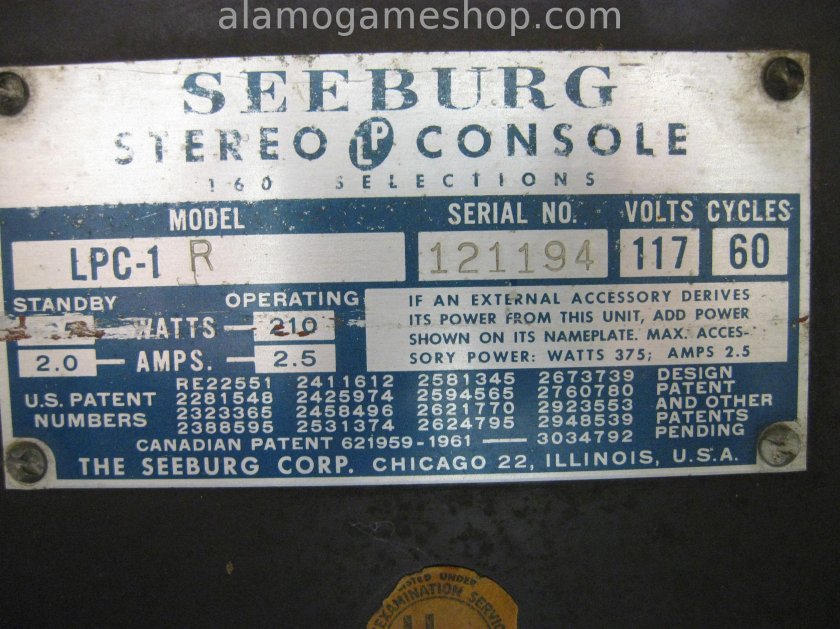 Seeburg model LPC1 Console Jukebox 1963 - Click Image to Close