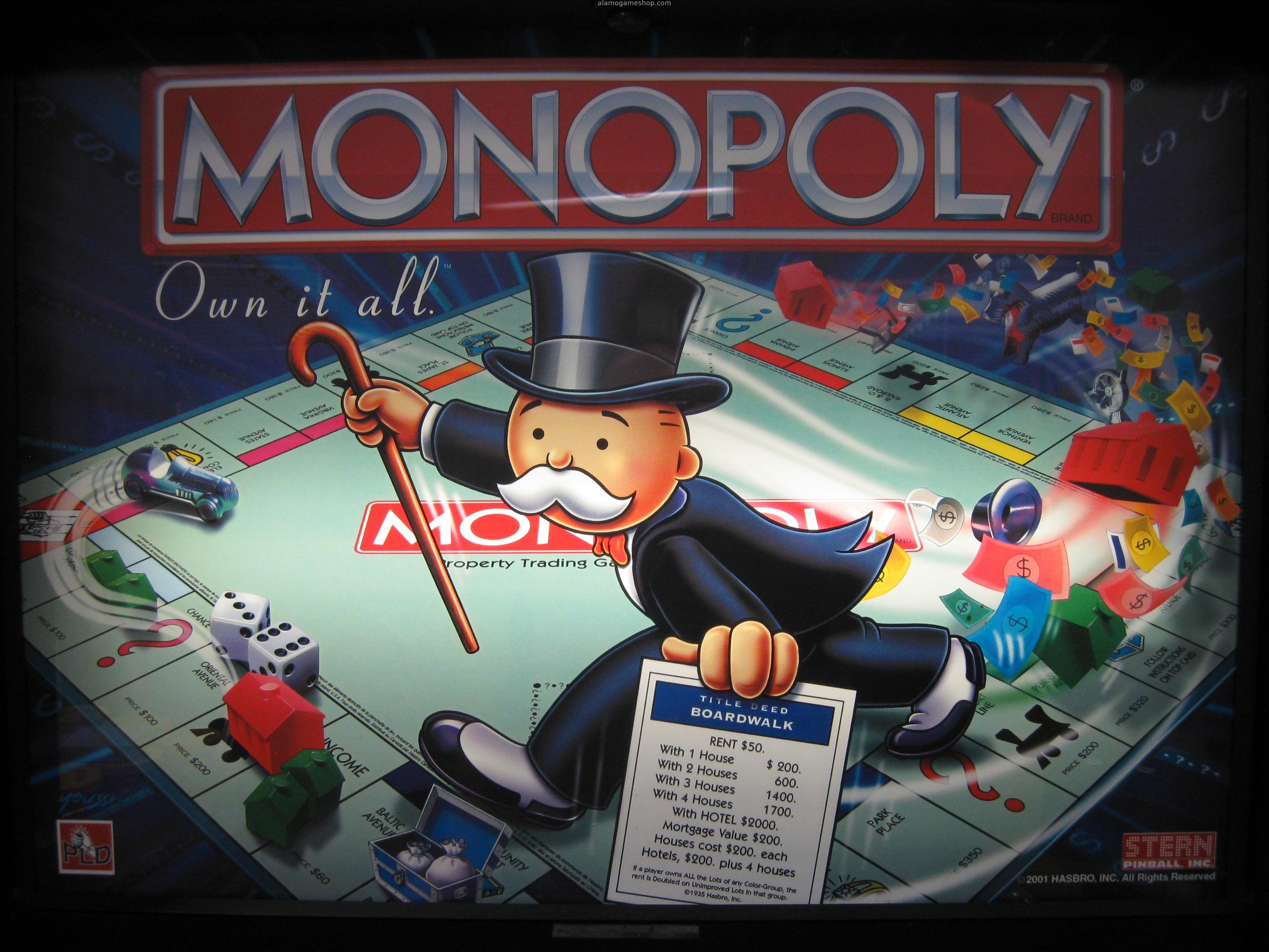 (image for) Monopoly pinball by Stern 2001