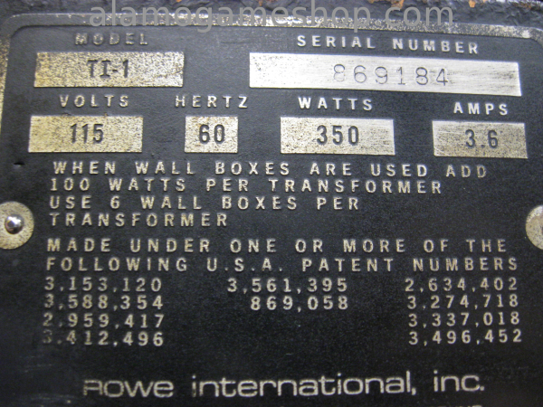 (image for) Rowe Jukebox model TI-1 made circa 1970