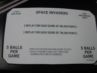 (image for) Space Invaders pinball by Bally 1980