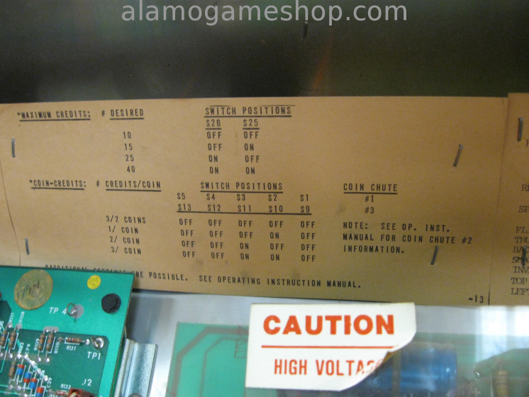 (image for) Space Invaders pinball by Bally 1980