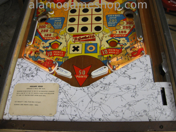 (image for) Square Head pinball by Gottlieb 1963