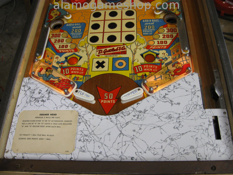(image for) Square Head pinball by Gottlieb 1963
