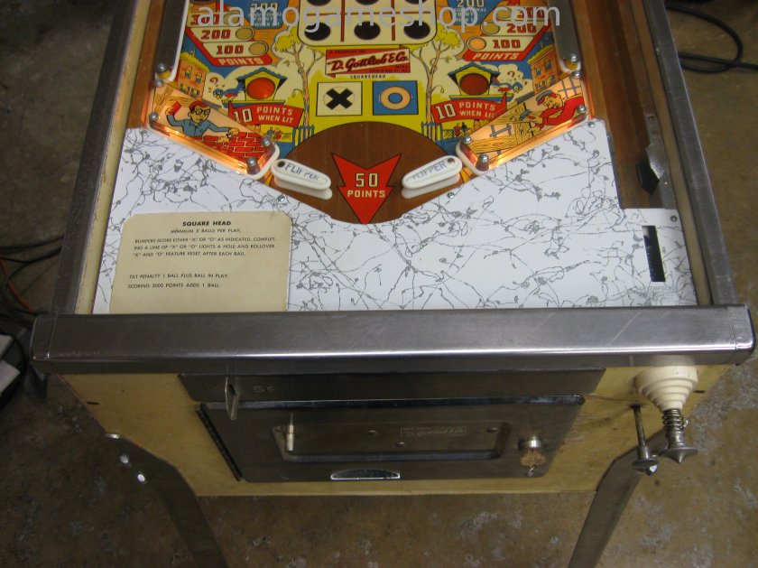 Square Head pinball by Gottlieb 1963 - Click Image to Close