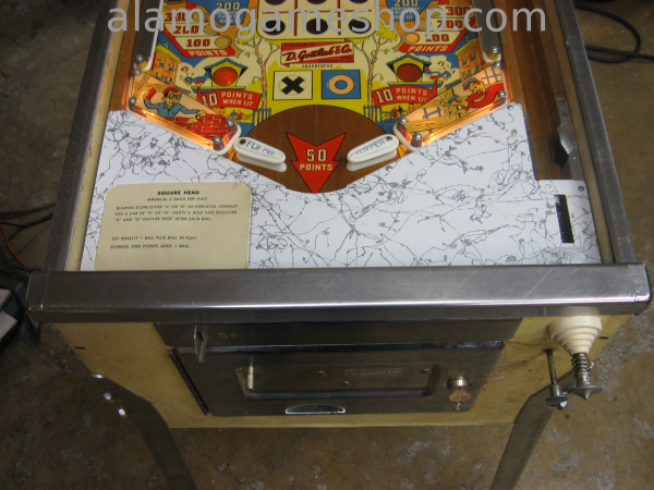 (image for) Square Head pinball by Gottlieb 1963