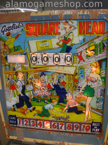 (image for) Square Head pinball by Gottlieb 1963 - Click Image to Close
