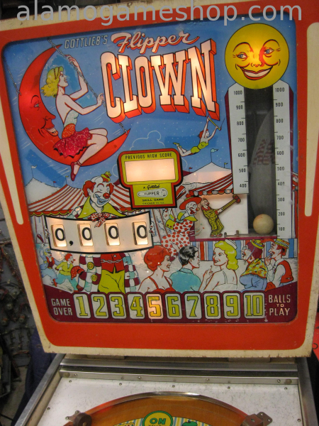 (image for) Flipper Clown pinball by Gottlieb 1962