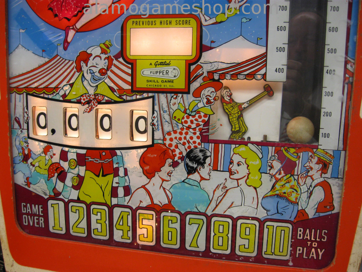 (image for) Flipper Clown pinball by Gottlieb 1962