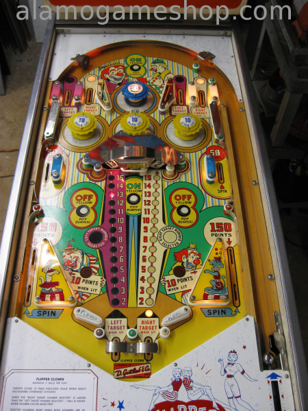 (image for) Flipper Clown pinball by Gottlieb 1962