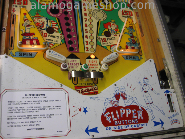 (image for) Flipper Clown pinball by Gottlieb 1962