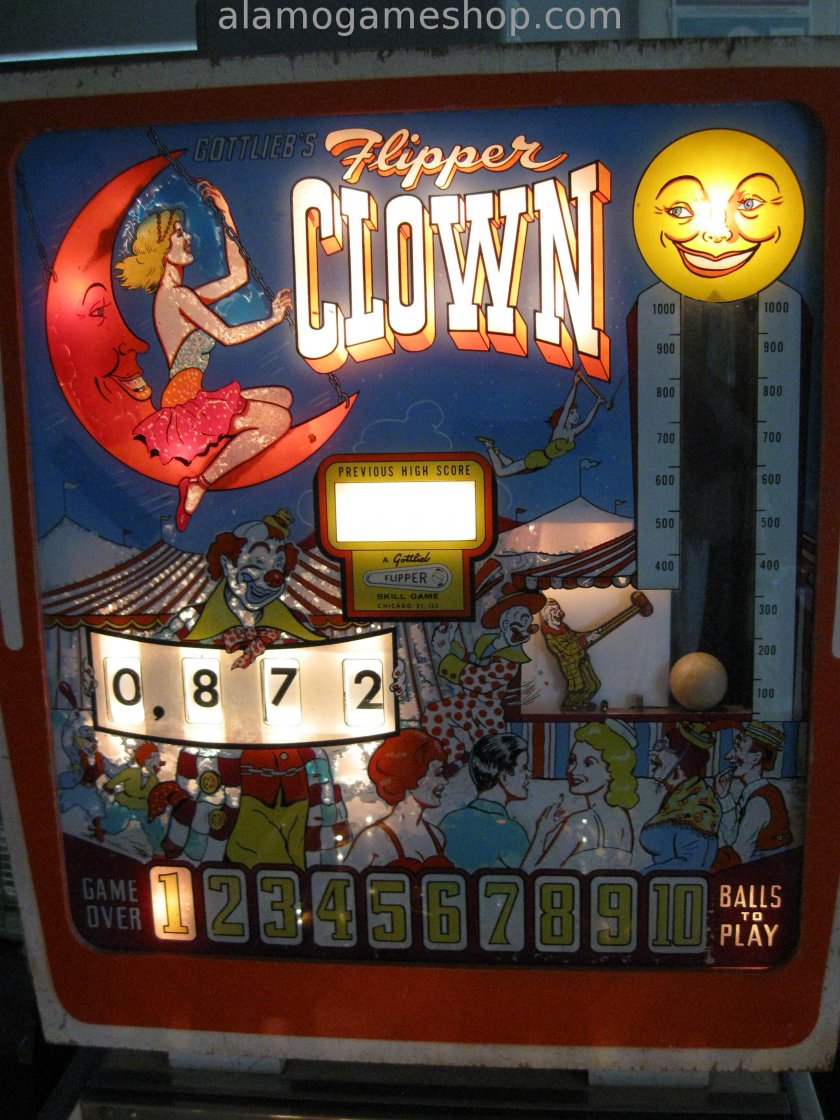Flipper Clown pinball by Gottlieb 1962 - Click Image to Close