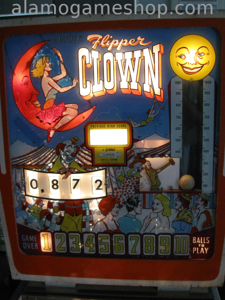 (image for) Flipper Clown pinball by Gottlieb 1962