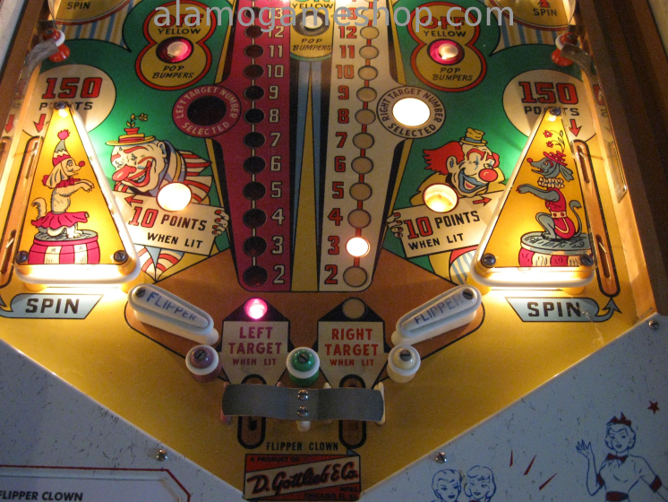 (image for) Flipper Clown pinball by Gottlieb 1962