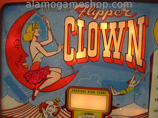 (image for) Flipper Clown pinball by Gottlieb 1962 - Click Image to Close