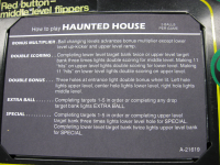 Haunted House pinball by Gottlieb 1982