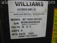 (image for) Indiana Jones pinball by Williams 1993