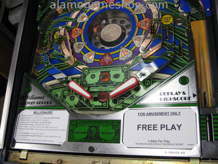 (image for) Millionaire pinball by Williams 1987