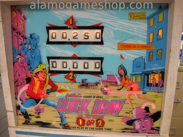 (image for) Quick Draw pinball by Gottlieb 1975 - Click Image to Close