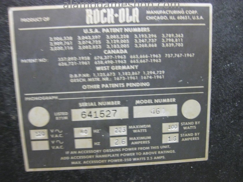 Rockola Jukebox Model 464 1976 - Click Image to Close