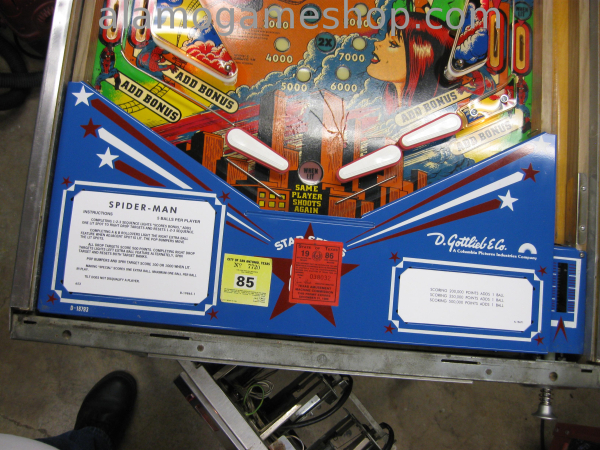 (image for) The Amazing Spiderman pinball by Gottlie