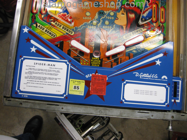 (image for) The Amazing Spiderman pinball by Gottlie