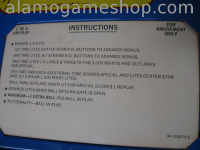 (image for) Supersonic pinball by Bally 1979